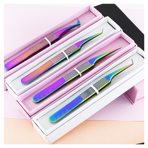 Advanced Fiber Lash Extension Tweezer Eyelash Extensions with Fiber Grip Designed for Precision in Eyelash Tweezing - Product Image 1