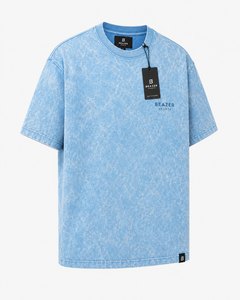 Camisetas 100% algodón con lavado ácido para hombre, nueva llegada, camiseta gris estampada de gran tamaño para hombre, manga corta, cuello redondo, ropa informal. - Product Image 3