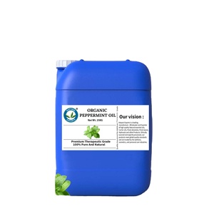 Aceite Esencial de Menta Orgánico 100% Puro y Natural, Aceite Destilado al Vapor a Granel, Certificado Orgánico - Para Formulaciones de Aromaterapia - Product Image 1