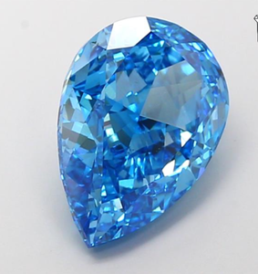 Diamante Cultivado en Laboratorio con Certificación IGI, Corte Pera de 7.06 CT, Color Azul Intenso Fantasía, Claridad VS1, CVD LG 728573789, ROYAL GEMS para Joyería - Product Image 4