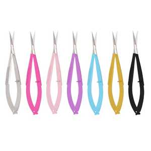 Tijeras Curvas de Microresorte de Acero Inoxidable para Cutículas, Tijeras Premium para Detalles de Uñas, para Diestros, Duraderas, Fáciles de Usar para Manicura - Product Image 1