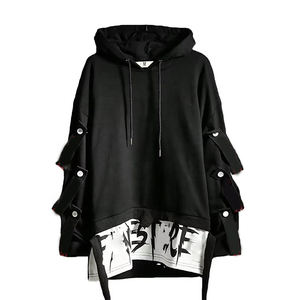 เสื้อฮู้ดดี้ฮิปฮอปสตรีทแวร์คุณภาพสูงแบบสั่งทำจากโรงงาน เสื้อพูลโอเวอร์เทคแวร์ทรงโอเวอร์ไซส์สำหรับผู้ชาย - Product Image 2