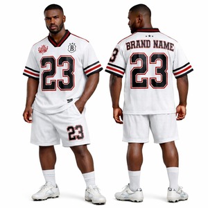 100% <b>Polyester</b> American Football Jersey and <b>Shorts</b> Set Breathable Sports Wear American Football Jersey and <b>Shorts</b> Set for Unisex - Product Image 1