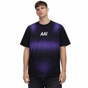 เสื้อเชิ้ตผู้ชายสีพื้นไล่เฉดสีพร้อมโลโก้สั่งทำ ผ้าคอตตอนหนา 190 GSM สตรีทแวร์แฟชั่นอเมริกา ย้อมสีแบบ Tie Dye รับผลิตแบบ OEM แบรนด์ส่วนตัว - Product Image 1