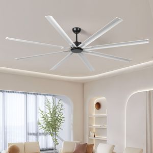 Ventilatore da Soffitto Reversibile da 96 Pollici con Motore DC, 8 Pale in Alluminio a Doppio Strato, 6 Velocità Silenziose, Luce e Telecomando Inclusi - Product Image 3