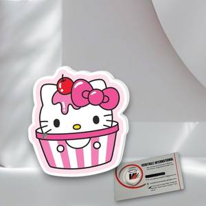 ถาดอะคริลิคติดขนตาปลอมลายเค้กสีชมพูเฮลโลคิตตี้ ประดับเชอร์รี่ ผีเสื้อ เพชร รูปทรงสี่เหลี่ยมผืนผ้าและสี่เหลี่ยมจัตุรัส - Product Image 2