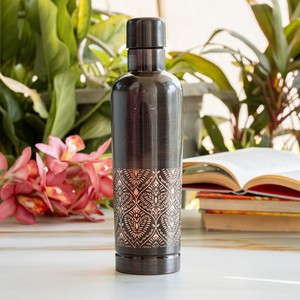Premium Coated <b>Copper</b> <b>Water</b> <b>Bottle</b> Minimal Modern Drinking <b>Bottle</b> for Home Office Gym Travel and Gifting Use - Product Image 1