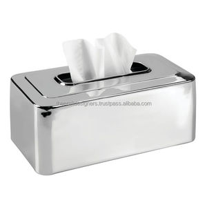 Caja de almacenamiento de pañuelos Rectangular de alto grado, hoja de Metal hecha a mano, acabado personalizado, caja de pañuelos de cocina para baño, estilo de lujo - Product Image 5