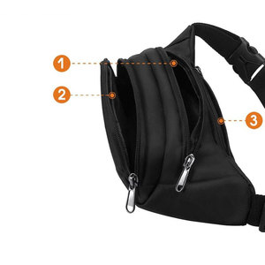 Sac banane unisexe en similicuir Econex Sports, fermeture éclair, étanche, pochette de randonnée extérieure, sangle détachable, style minimaliste, 21L - Product Image 3