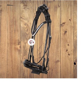 บังเหียนหนังคู่คุณภาพเยี่ยมสำหรับม้าที่มีแถบคิ้วที่สวยงาม - Product Image 4
