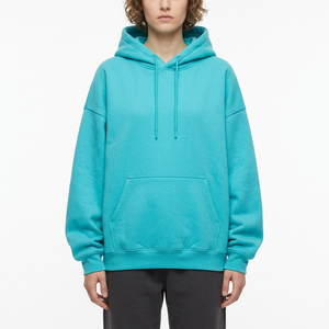 Sweat à capuche oversize en molleton brossé 320 GSM personnalisé, coupe décontractée, pour femme, collections de vêtements décontractés de marque - Product Image 6