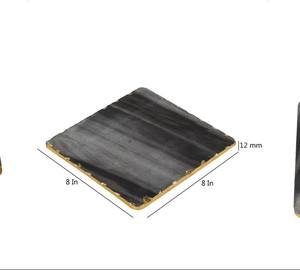 marble and Resin Tea <b>Coaster</b> Set/resin and marble <b>Coasters</b> Manufacture/<b>black</b> marble Pallet <b>Coasters</b> Made of Round Resin Wood - Product Image 1