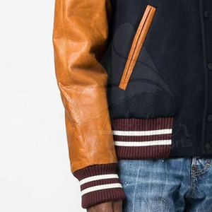 เสื้อแจ็คเก็ตเบสบอลแบบยูนิเซ็กซ์สำหรับผู้ชาย  ตกแต่งด้วยผ้าขนสัตว์  ปักลายเชนิลล์  ระบายอากาศได้ดี แห้งเร็ว เป็นมิตรกับสิ่งแวดล้อม - Product Image 5