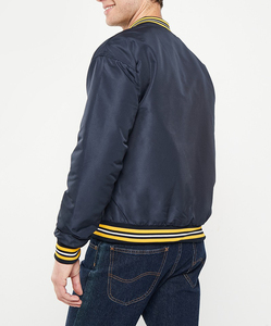 Veste bomber de baseball personnalisée pour homme, en satin brut respirant, sublimée et brodée, service OEM de haute qualité - Product Image 2