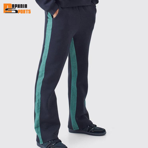 Manufacturer OEM Heavyweight Cotton <b>Plain</b> Sweatsuits Custom logo Hoodie & Flared Sweatpants 2pcs Set Blank <b>Tracksuits</b> Men - Product Image 6