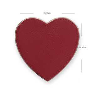 Posavasos de Cuero Sintético en Forma de Corazón para Café, Té y Mesa de Comedor, Elegantes Posavasos para Tazas de Té, Protección para Mesa de Hogar u Oficina - Product Image 2