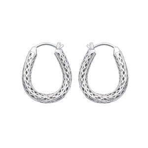 BOHEMIAN 925 STERLING SILVER PLATED HOOP <b>EARRINGS</b> FOR WOMEN ELEGANT ANNIVERSARY JEWELRY GIFTS LIGHTWEIGHT CLASSIC DAILY ACCESSOR - Product Image 2