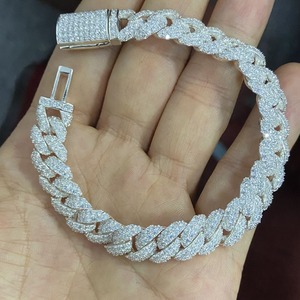 High Demand Moissanite Diamond Hip Hop <b>Bracelet</b> Contemporary Fashion Jewelry Accessory For <b>Men</b> Women Suitable For Parties - Product Image 4