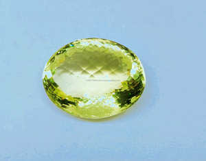 Piedra preciosa suelta de corte ovalado facetado de cuarzo limón para hacer joyería, piedra preciosa curativa, tamaño 42X31X25 MM, peso 189 Ct - Product Image 3
