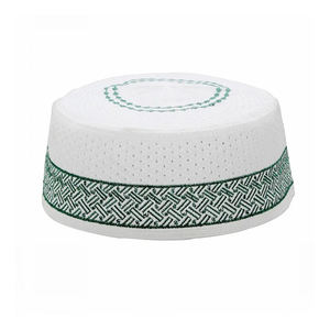 Gorro de Oración Musulmán al por Mayor de Alta Calidad, Gorro Kufi Islámico de Algodón Liso con Diseño Personalizado para Hombre, Servicio OEM - Product Image 1