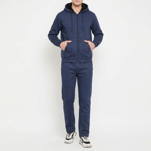 <b>Men's</b> 2 Piece Fleece Tracksuit Hooded Sweatshirt <b>Jogger</b> Set Breathable Casual Sportswear with Hidden Pockets - Product Image 2