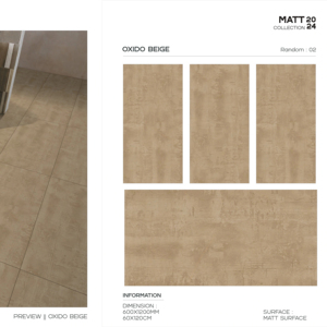 Carreaux de porcelaine au look contemporain, finition mate, 60x120cm, 600x1200mm, format 24x48, pour murs et sols intérieurs de luxe. - Product Image 1