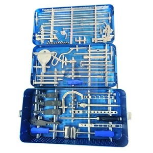 Juego de Instrumentos Quirúrgicos Ortopédicos de Acero Inoxidable, Sistema Manual de Fijación de Implantes para Trauma, Kit de Herramientas para Cirugía Ósea Reutilizable, CE - Product Image 1