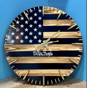 Horloge à Quartz en bois naturel à forte demande avec affichage à aiguille Design industriel pour tenture murale de salon Prix très raisonnable - Product Image 1