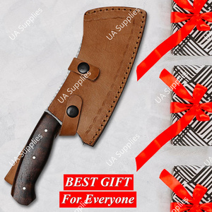 Couteau de Chef Hachoir Ambidextre Robuste en Acier Damas Forgé à la Main, Manche Ergonomique en Bois de Rose, Écologique, OEM/ODM - Product Image 4