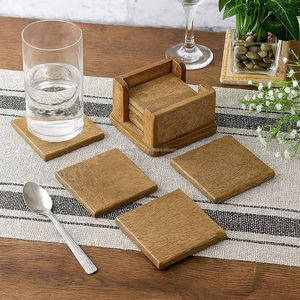 Posavasos de madera en oferta, diseño único, artesanía, colección de artículos a precio asequible, portavasos para sofá - Product Image 4