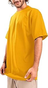 เสื้อยืดผ้าฝ้ายแท้สำหรับผู้ชายเสื้อยืดธรรมดาน้ำหนักมากผ้าถักแบบพอดีตัวปกติ - Product Image 2