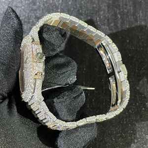 Diamond Iced Out <b>Watch</b> Automatic Movement Luxury Handmade Fully Ice Out Diamond Hip Hop <b>Watches</b> VVS Moissanite <b>Watches</b> for Men - Product Image 2