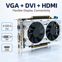 Nouvelle carte graphique de jeu GTX 750 Ti 2 Go GDDR5 128 bits à double ventilateur PCI Express 3.0 X16 DirectX 12 pour PC de bureau
