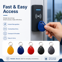Nouveautés Fournisseur Porte-clés RFID ABS 125KHZ 13.56MHZ pour Contrôle d'Accès et Présence, Porte-clés RFID Léger pour Hôtel