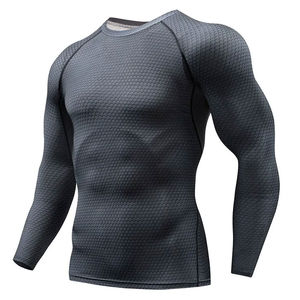 Camiseta Rashguard de Manga Larga para Hombre, de Alta Intensidad, Transpirable, de Malla, Compresión, para Entrenamiento y Fitness - Product Image 4