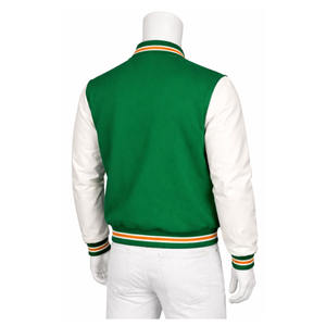 Men varsity <b>jacket</b> long sleeve breathable fabric regular fitdesign stands collar button custom logo printing men varsity <b>jacket</b> - Product Image 2