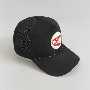 Gorra de Béisbol Deportiva Impermeable de 5 Paneles con Logotipo de PVC y Cuerda Premium Cortada con Láser, Ajustable para las Cuatro Estaciones, Venta al Por Mayor - Product Image 3