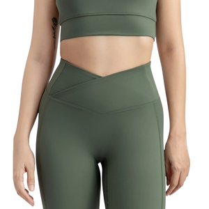 Women's Yoga Outfit Crop Top <b>Flare</b> <b>Leggings</b> Fitness Gym Activewear Set Stretch Sportswear Workout Clothing Wholesale Manuf - Product Image 6
