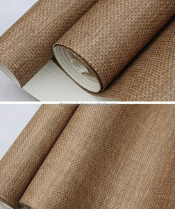 Papier peint en fibres de raphia vertes, tissé à la main, finition murale pour les espaces intérieurs résidentiels et hôteliers - Product Image 6