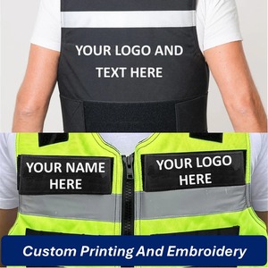 Security Latest Design Logo Custom Color Security High Visibility Reflective Vest Front Zipper Safety Vests Hi Viz Tactical Vest - Product Image 3