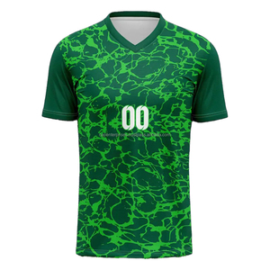 Camiseta de fútbol personalizada para hombre con servicio OEM, precio al por mayor completo con mangas cortas, corte automático, sublimación personalizada - Product Image 1