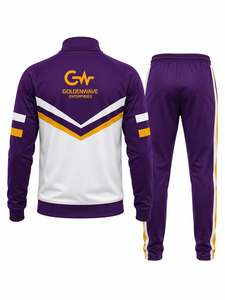 Conjunto Deportivo Goldenwave Enterprises para Hombre, Color Blanco Dorado, con Cierre, Corte Regular, Tejido de Poliéster, para Correr - Product Image 2