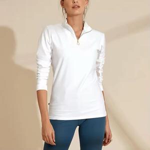 Vêtement de sport pour femme en coton tricoté léger de qualité supérieure avec logo frontal, coupe extensible confortable pour l'équitation - Product Image 3