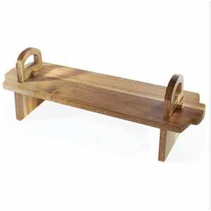 Plateaux de service ronds en bois naturel faits à la main, design moderne personnalisé, vente en gros, pour la maison, les restaurants et les mariages - Product Image 2