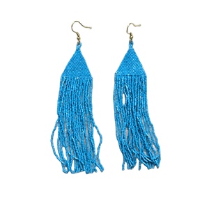 Pendientes de Gancho con Cuentas Miyuki Japonesas Naranjas, Pendientes Bohemios con Cuentas Miyuki Negras, Pendientes de Flecos con Cuentas de Semillas, Pendientes de Moda - Product Image 4