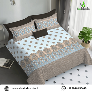 Ensemble de draps de lit en coton pur de luxe, taille king, avec housses d'oreiller |   Literie de qualité hôtelière supérieure sans couture pour la vente en gros - Product Image 3