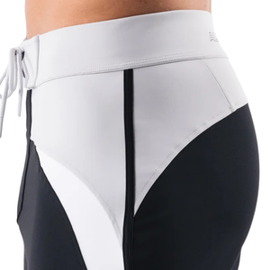 Shorts de bain pour hommes, noir et blanc, à séchage rapide, avec cordon de serrage, pour la plage, la natation, les sports nautiques, les activités athlétiques - Product Image 5