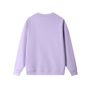 Sudadera Morada Oversize de Cuello Redondo, Tejido Grueso de Poliéster-Algodón de 400 Gramos, Resistente al Viento y a las Arrugas, Lisa, para Otoño-Invierno - Product Image 1