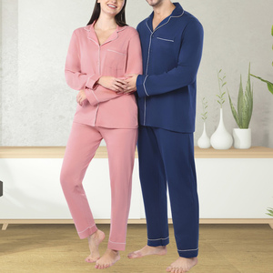 Conjunto de pijama ligero para hombre, ropa de dormir de punto 100% seda para primavera, otoño, verano e invierno, ropa de casa transpirable con logotipo frontal - Product Image 6