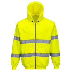 Cheap Price Class 2 Low Risk Safety Apparel Polyester Hi Vis Flash Reflect <b>Band</b> <b>Hoodie</b> Small Quantity Order Custom Brand - Product Image 1